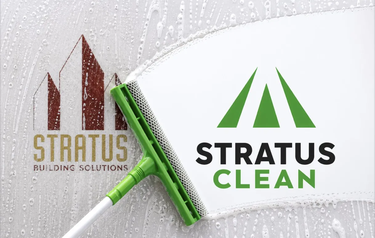 The StratusClean identity replacing the old Stratus Building Solutions mark